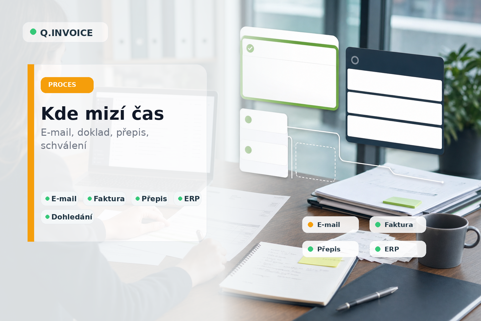 Místa, kde se zdržuje zpracování přijatých faktur před automatizací
