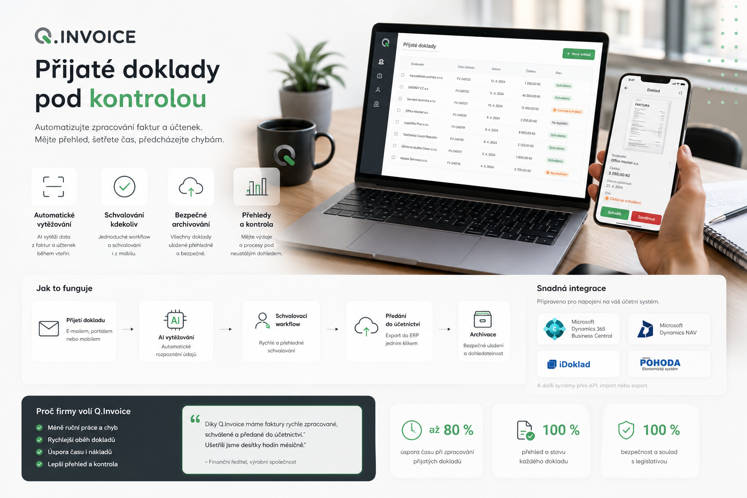 Q.Invoice pro automatizaci přijatých dokladů a kontrolu faktur