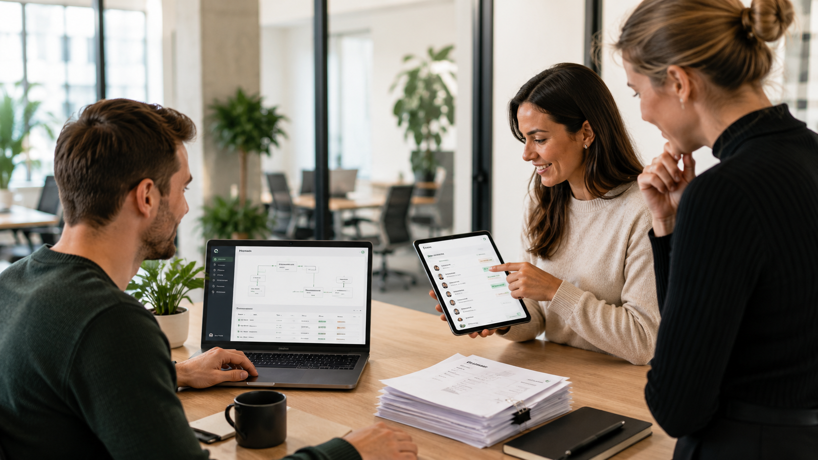 Schvalování faktur v Q.Invoice na tabletu a notebooku